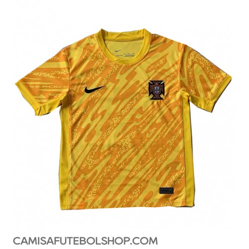 Camisa de time de futebol Portugal Goleiro Replicas 2º Equipamento Europeu 2024 Manga Curta